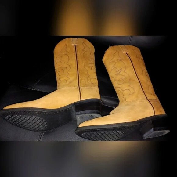 TBM3011 Old West Men\'s Western Work Boot Soft Toe (Condition: Like New)